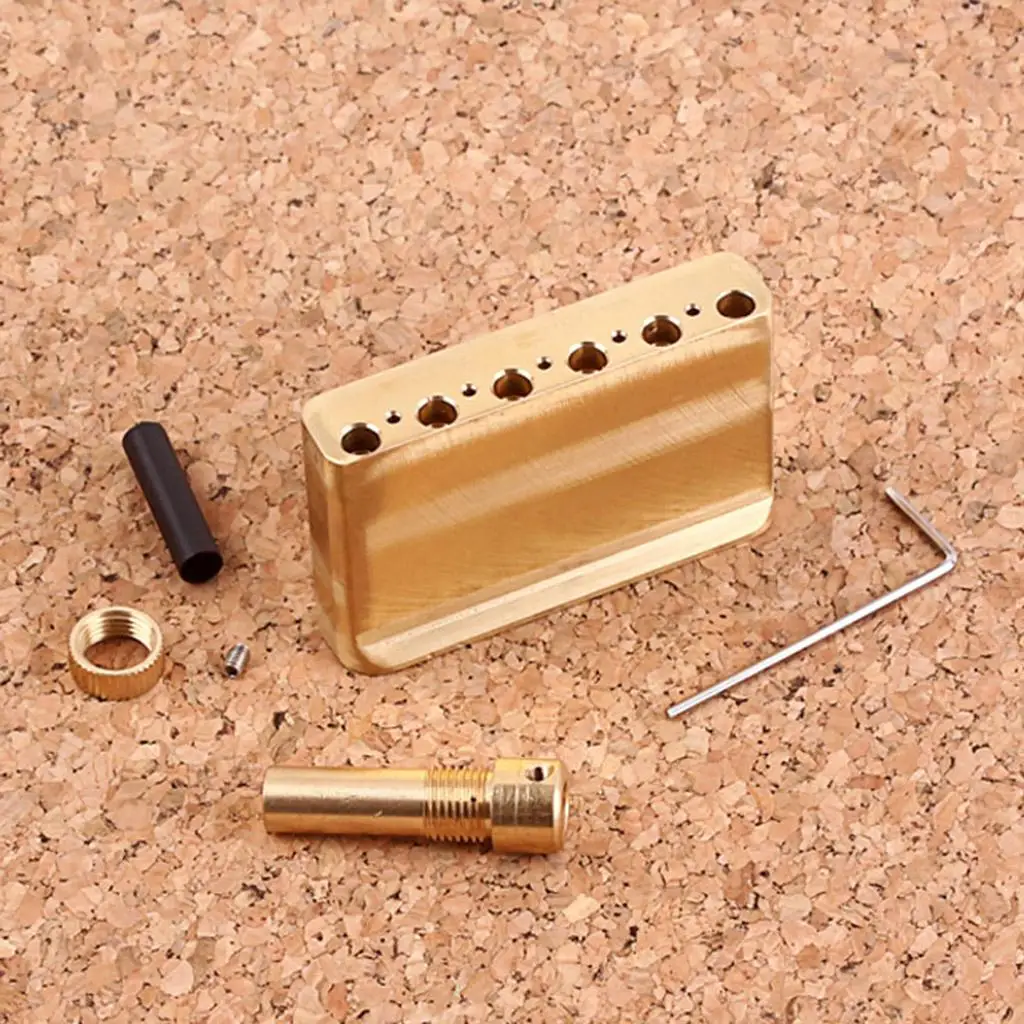 DIY Brass Electric Guitar Tremolo Block Base for ST Guitar Bridge