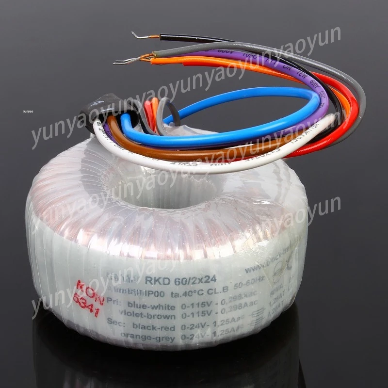 60W Toroidal Transformer, Multi-Output 6V 9V 12V 15V 18V 24V 30V, Low Noise Power Transformer