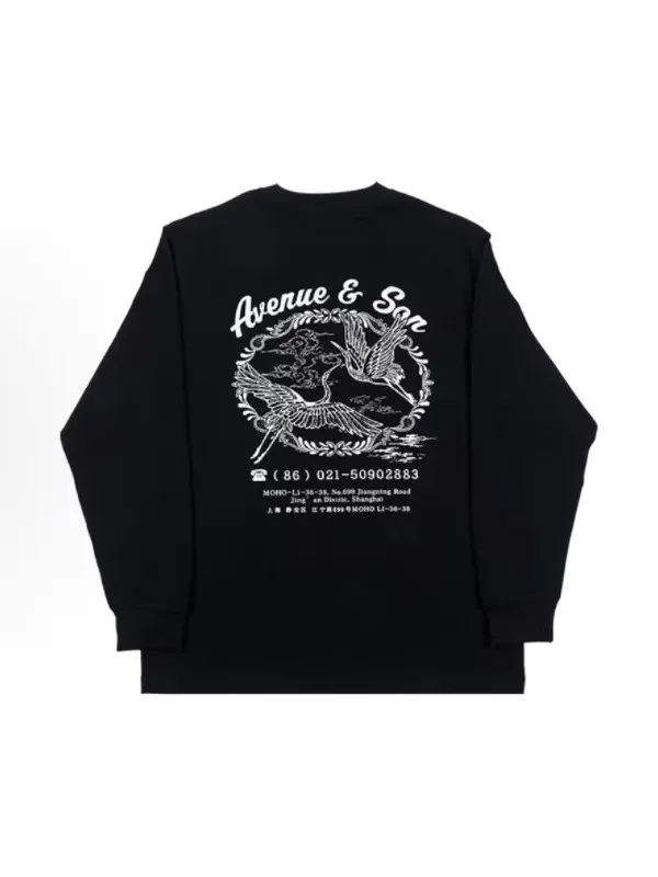 

Свободная хлопковая дышащая футболка с длинным рукавом и принтом для подростков, повседневная, с круглым вырезом, для скейтбординга