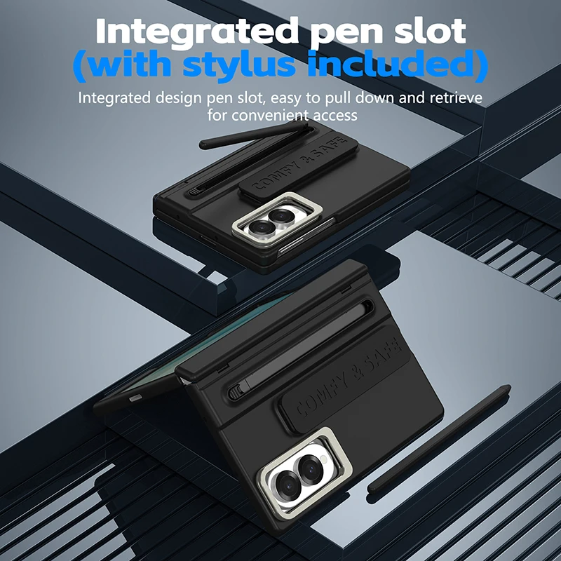 Lens Stand Phone Case For Samsung Galaxy Z Fold 8 Ultra 7 6 5 4 3 Case With S Pen Slot Stylus Fold 7 Fold 8 Protector Cover view 2