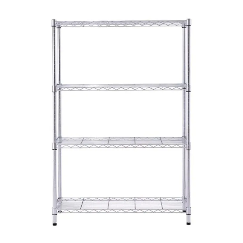 

4 Tier Wire Shelf Unit, Chrome, 1400 lb. Capacity, Adult
