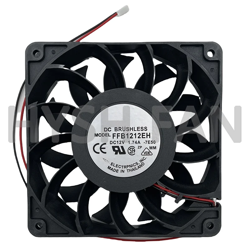 1Pcs New FFB1212EH 12V 1.74A 12CM 12025 Dual Ball Bearing Cooling Fan Violence 120*120*25mm