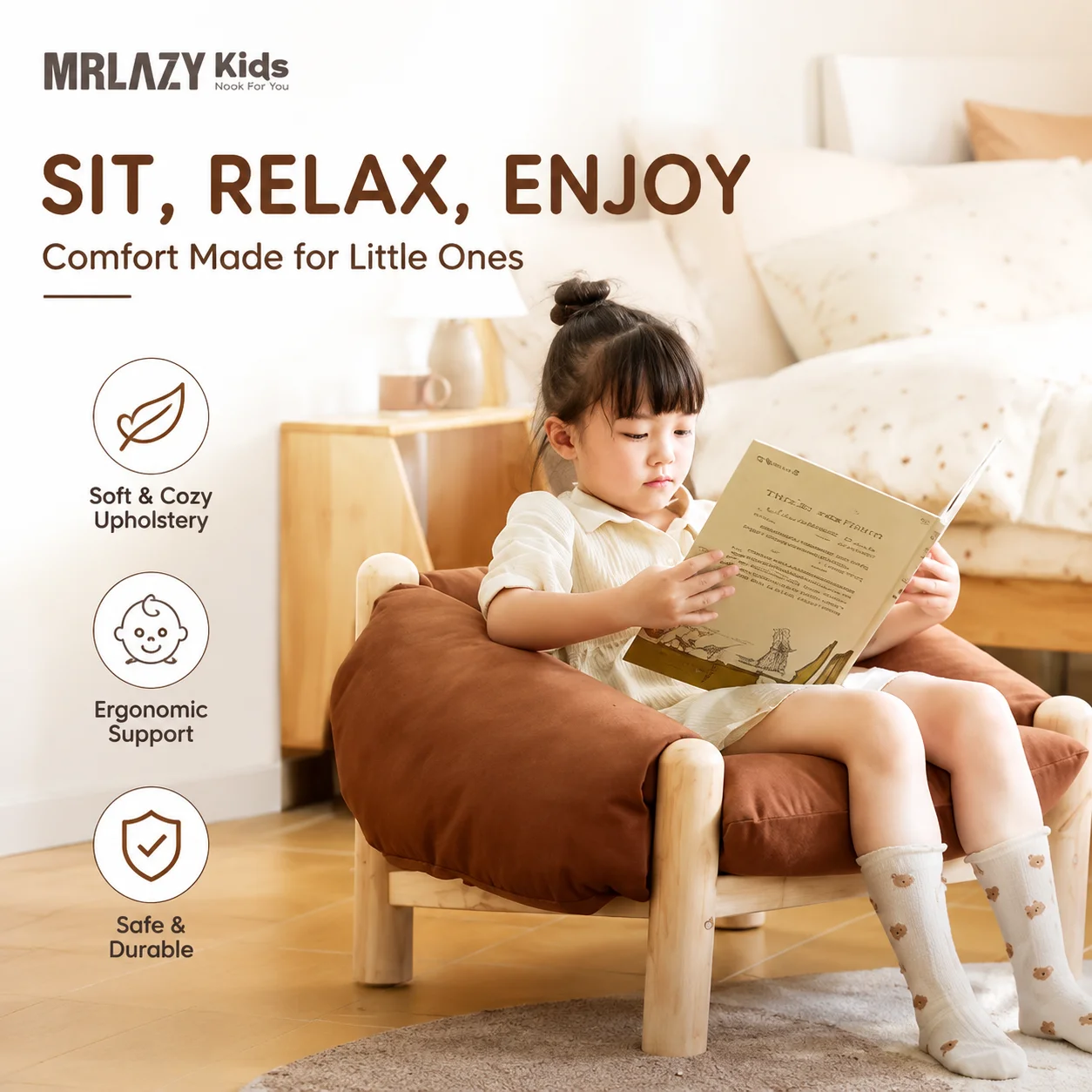 Ergonomic Adjustable Backrest Cushion for Sofa or Chair – Washable, Soft Memory Foam Support for Living Room or Bedroom