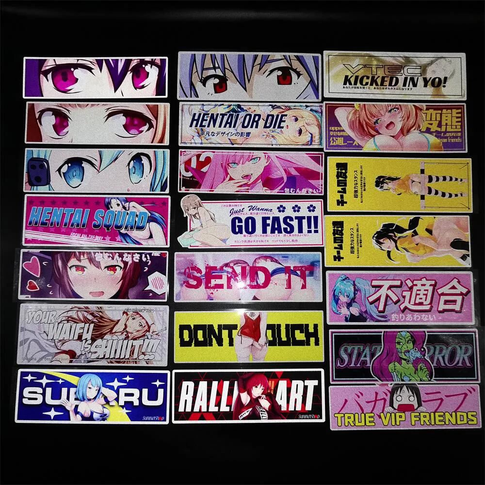 Japan JDM Racing Car Anime Graffiti Stickers for Laptop Motorcycle Car Skateboard Waterproof Decal Car Styling Decals