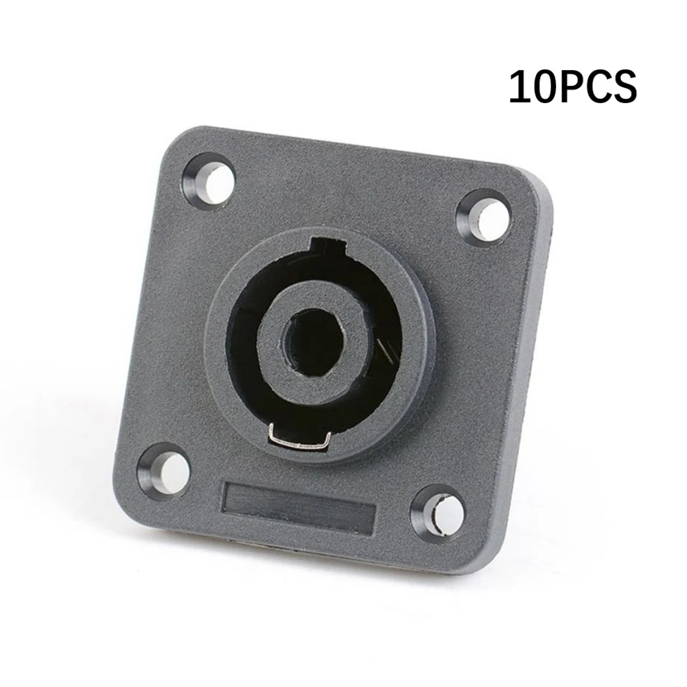 10Pcs 4-Pole Speakon Female Receptacle Connector Zinc Alloy Panel Mount Socket For Loudspeaker Audio System
