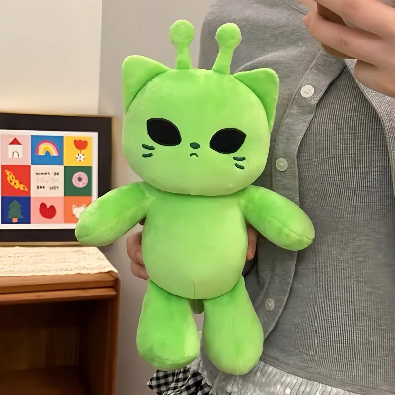 New Cute Alien Cat Plush Toy Soft Kitty Plush Doll Kawaii Stuffed Animal Pillow Home Decor Couple Gift for Child Companion Gift