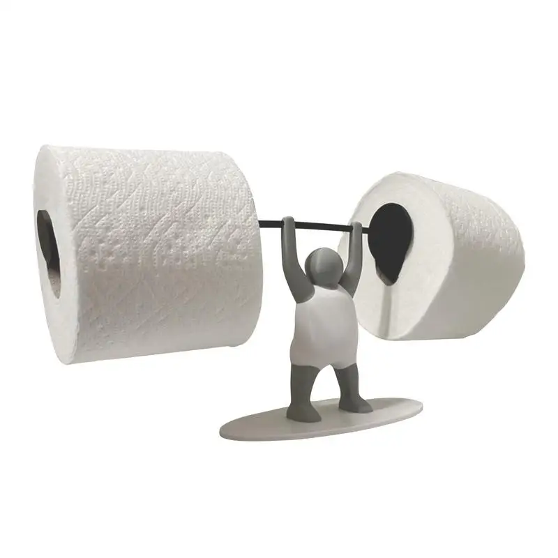 

Weightlifter Toilet Tissue Holder Toilet Roll Paper Holder 3D Printed Unique Novelty Funny Paper Roll Holder For Bathroom