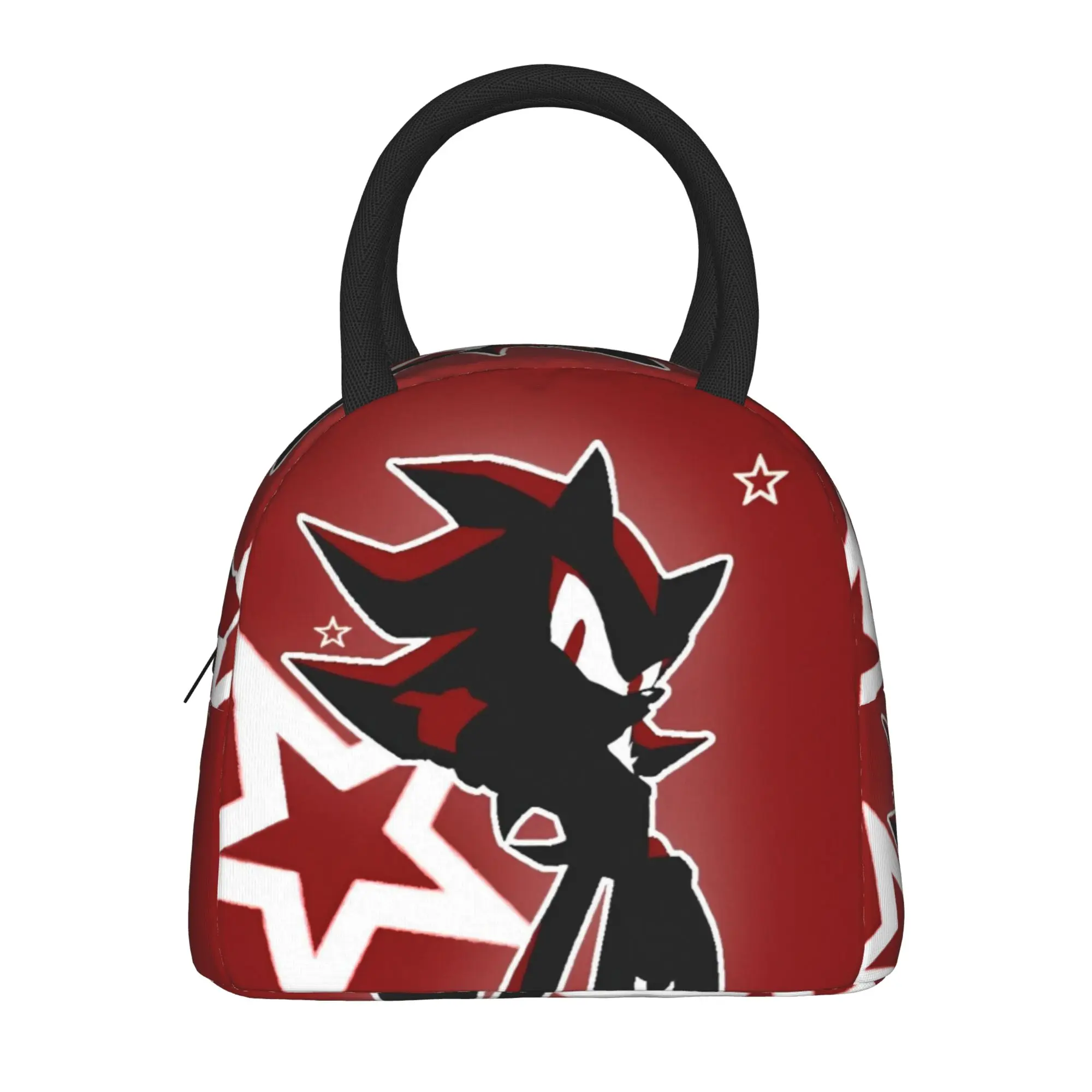 Shadow The Hedgehogs  Insulated Lunch Bag Thermal Bag Reusable  Portable Tote Lunch Box Food Bag Beach  Travel