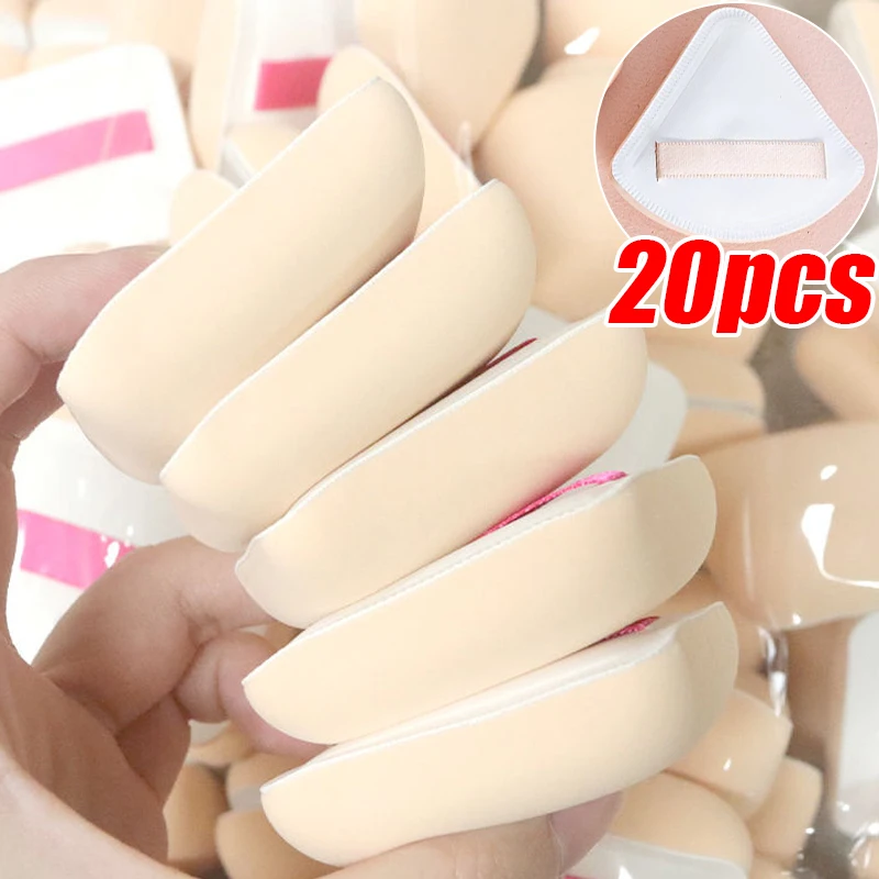 20pcs Soft Thick Powder Puff Powder Liquid Cosmetics Puff Makeup Puffs Wet Dry Use Concealer Foundation Sponge Cushions Tool