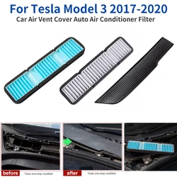 Car Air Intake Filter for Tesla Model 3 2017-2020 Grille Cover Inlet Vent Trim Internal External Air Flow Protection Accessories