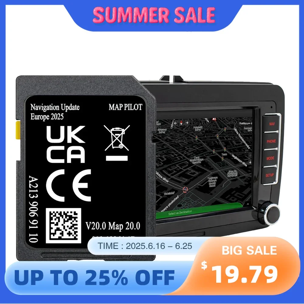 

A213 V20 32GB GPS Navigation Europe for Mercedes C-class W205 2015 Map SD Card