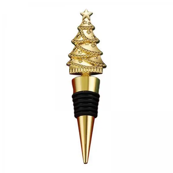 Creative Christmas Tree Wine Bottle Stopper Decorative Reusable Bar Accessories for Gift Packaging and Kitchen Decor