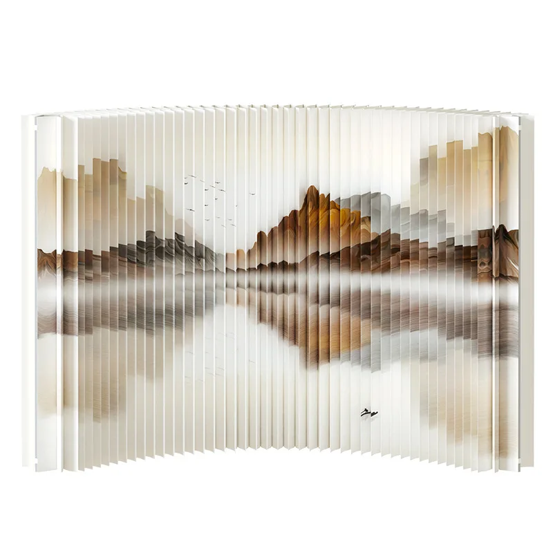 Paper screen partition, false wall Chinese entrance, living room office printing color pattern can be fixed color printing