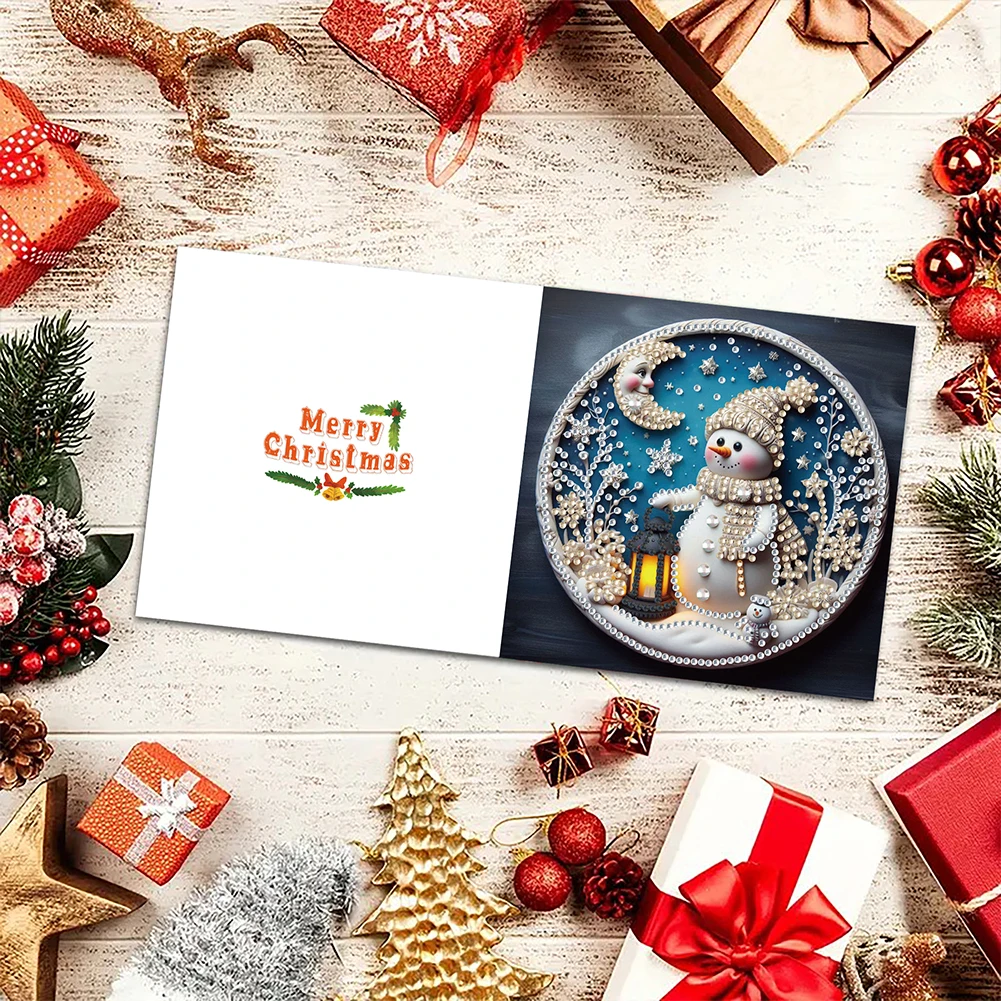 

Набор из 6 рождественских открыток с алмазной мозаикой для творчества, поздравительные открытки и подарки