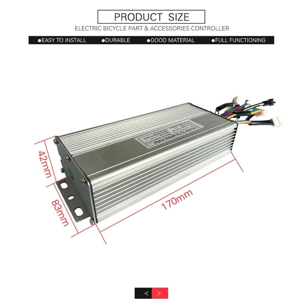 

Ebike Sinewave Controller KT-30A 1pcs 36/48V Ebike Sinewave Controller For 1000W Brushless Motor KT-30A SM Plug With Lightline