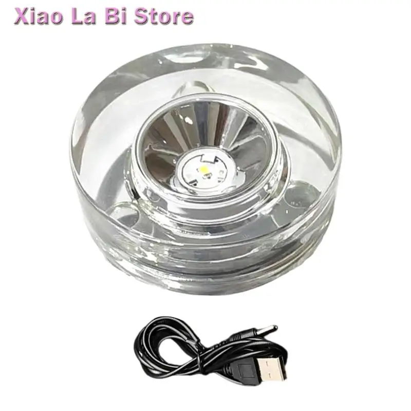 

XXFD Multicolor LED Illuminated Base With USB Power for Crystals Display and Artwork Showcase Sturdy Plastic Designs