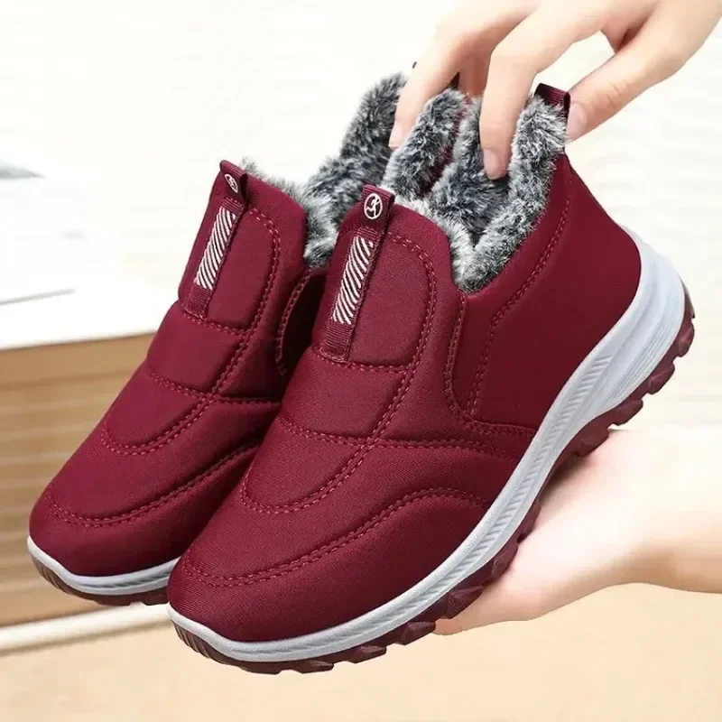 Winter Women\'s Snow Boots Warm Fur Ankel Boots Antislip Casual Plush Women Shoes Platform Fashion Plus-size Women Boots Mujer