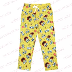 2025 SpongeBob SquarePants Yellow Sleep Pants Oversized Adult/Kids Pajama Long Pants