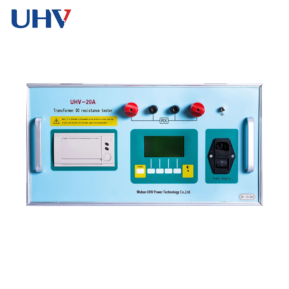 UHV-20A Distribution Transformer Tester DC Resistance Tester 10A 20A Single Phase Winding Resistance Tester