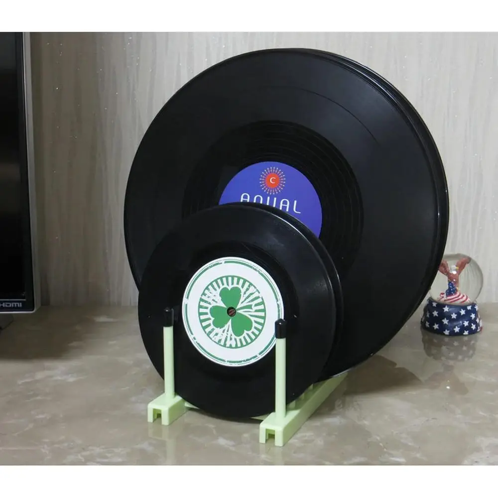 

Compact Vinyl & CD Storage Stand with Silicone Top for 12 to 7 Records - Grey