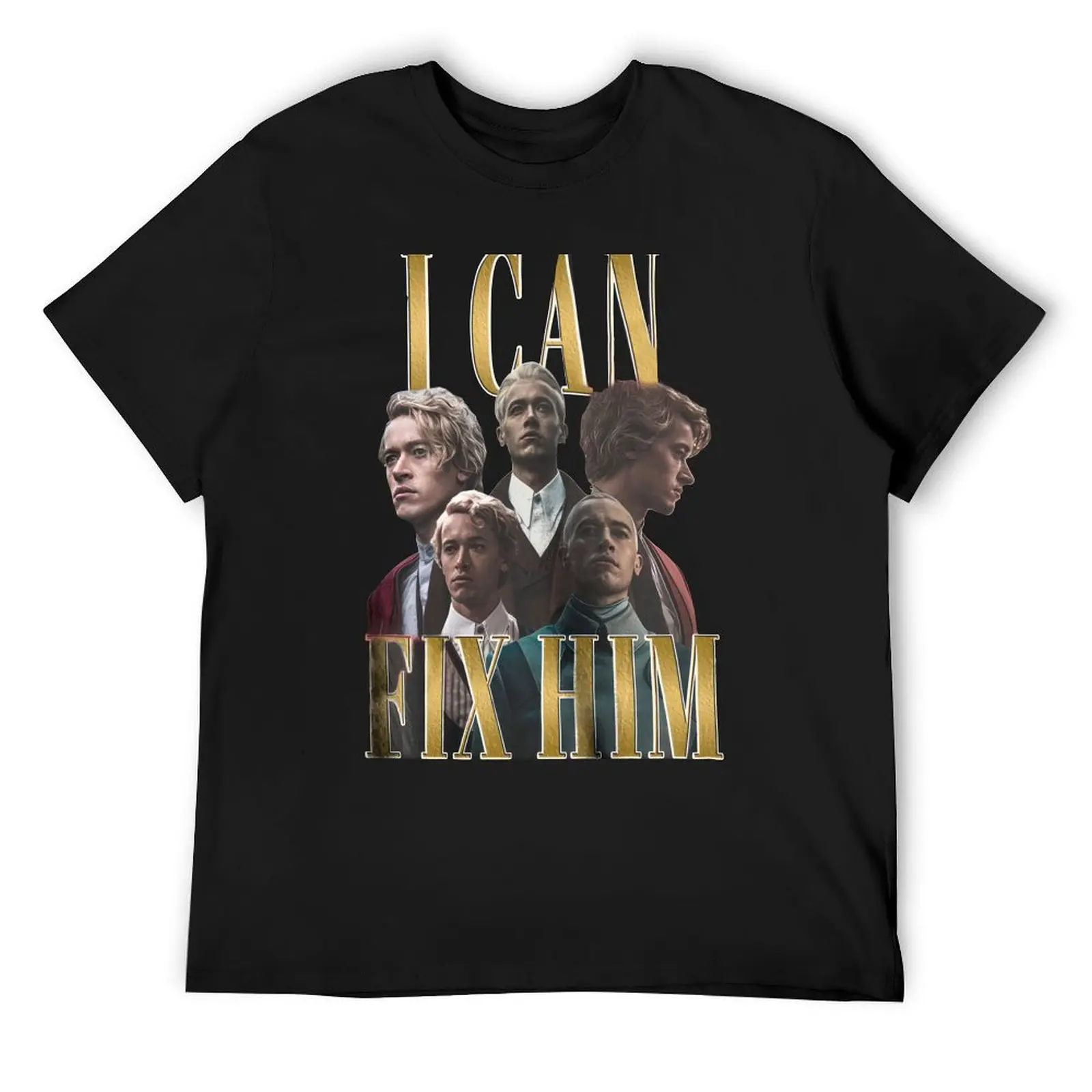 

Tom Blyth I Can Fix Him Retro T-Shirt oversize t-shirts man Funny t-shirt luxury designer funny meme t-shirts mens fashion