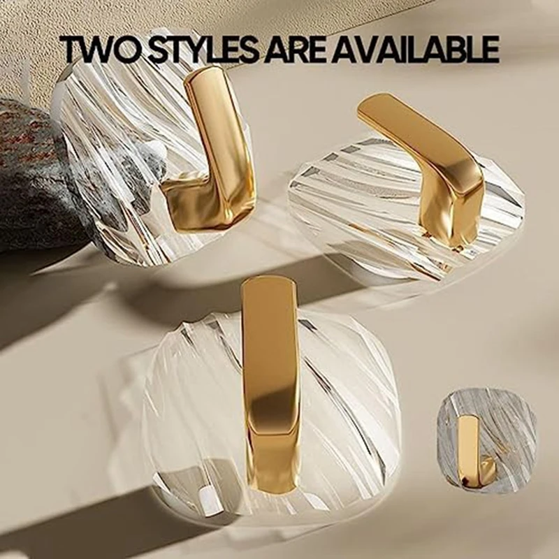 Gancho pequeno luxuoso leve requintado sem soco, ganchos adesivos, pesados para casacos de suspensão, durável, livre