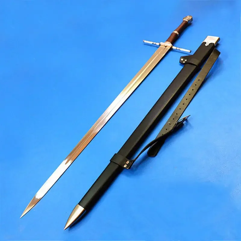 1/1 126CM Witcher3:Wild Hunt Geralt of Rivia Metal Weapons Aerondight‌ Long Sword Cosplay Costume Props Home Decor Not Sharpened