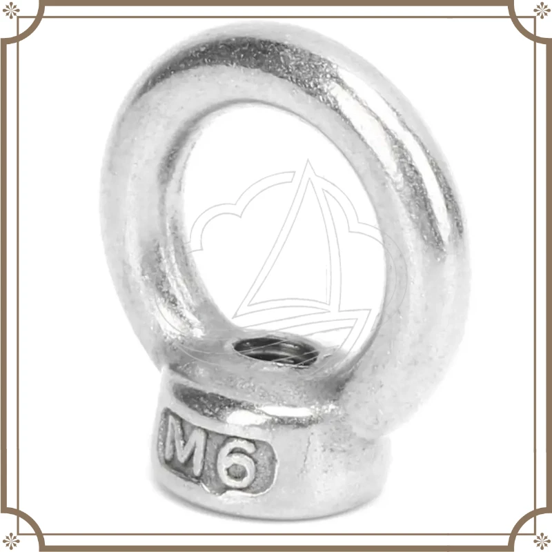 10Pcs M6/M8/M10 Lifting Eye Nuts 304 Stainless Steel Ring Shape Female Thread Fasteners