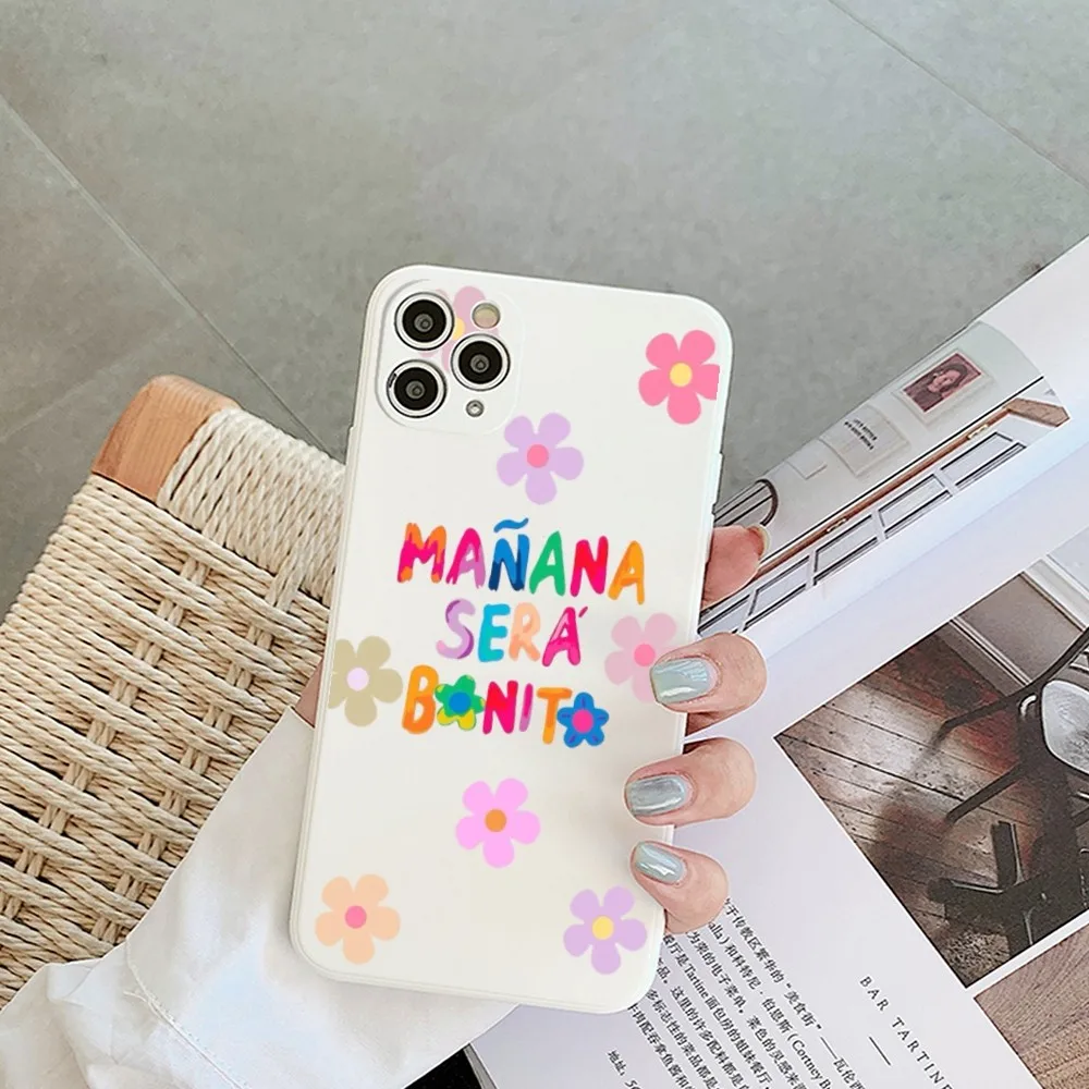 Karol G Manana Sera Bonito Phone Case For iPhone 15 14 12 11 13 PRO MAX Plus PRO MAX X XS Mini 7 8 PLUS Se 2020 White Cover