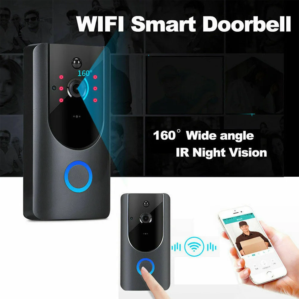 โรงงานขาย1080P Smart WiFi Tuya Video Doorbell Visual Intercom พร้อม Chime สำหรับสมาร์ทโฮมระบบรักษาความปลอดภัย