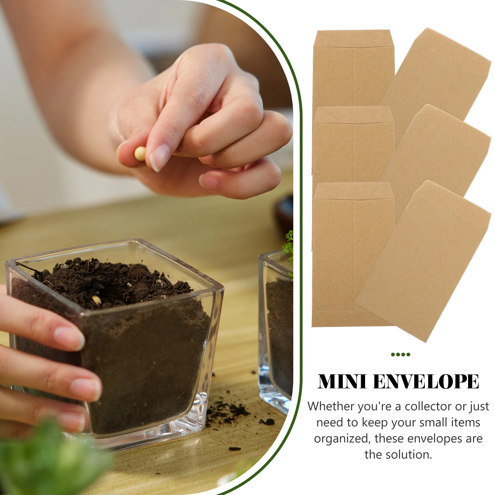 

100 Pcs Seed Bag Cash Envelopes for Budgeting Coin Paper Mail Sack Card Stuffing Mailing Office