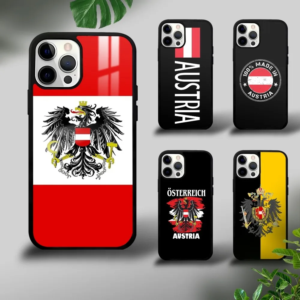 

Austria Flag Phone Case For iPhone 16 15 14 13 12 11 Pro Xs Max Mini Plus Celulares Hard Funda Dropshipping