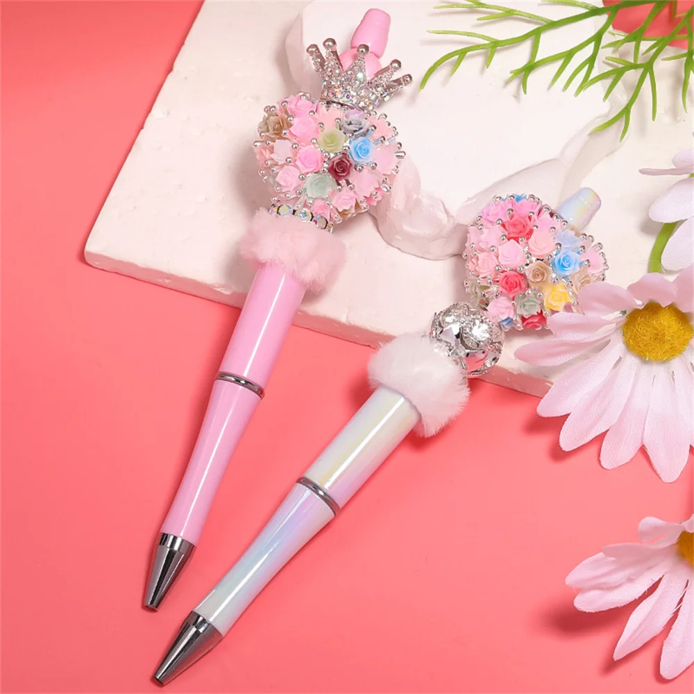 CH46 موضة المنطقة الغربية نمط الزهور الحلو الحب رومانسية الراتنج زهرة الخرز Diy بها بنفسك جديد المحمول القلم الخرز مجوهرات اكسسوارات #4