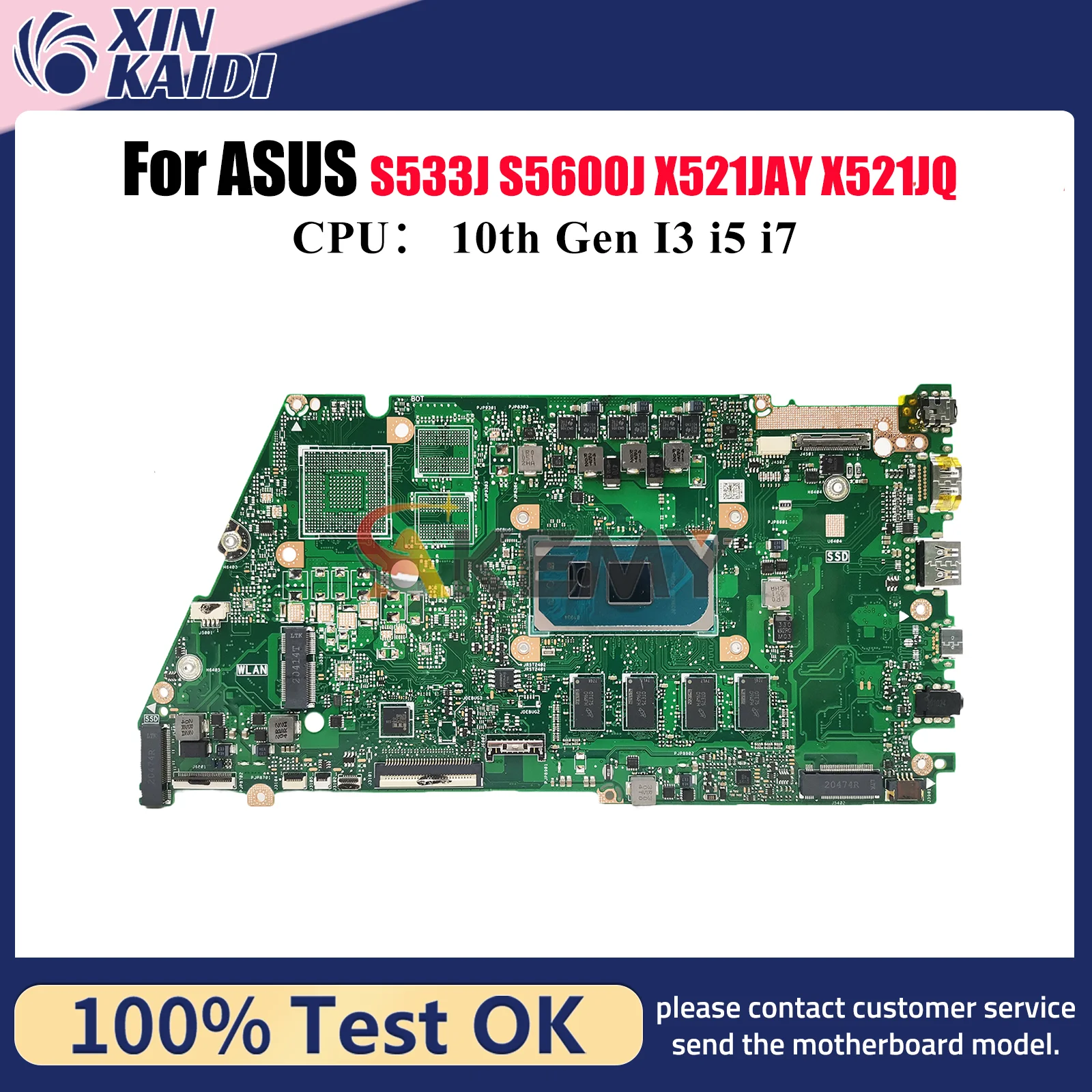 

X521JA Laptop Motherboard For ASUS X521J X521JAY X521JPY S533J X521JQ S5600J X521JQY X521JFY Mainboard With 10th Gen I3 i5 i7