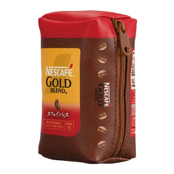 Produtos spot, oficial japonês bandai gashapon, bolsa com zíper 3d nestlé, bolsa de papelaria de couro pu, estojo de caneta, mini modelo, brinquedo