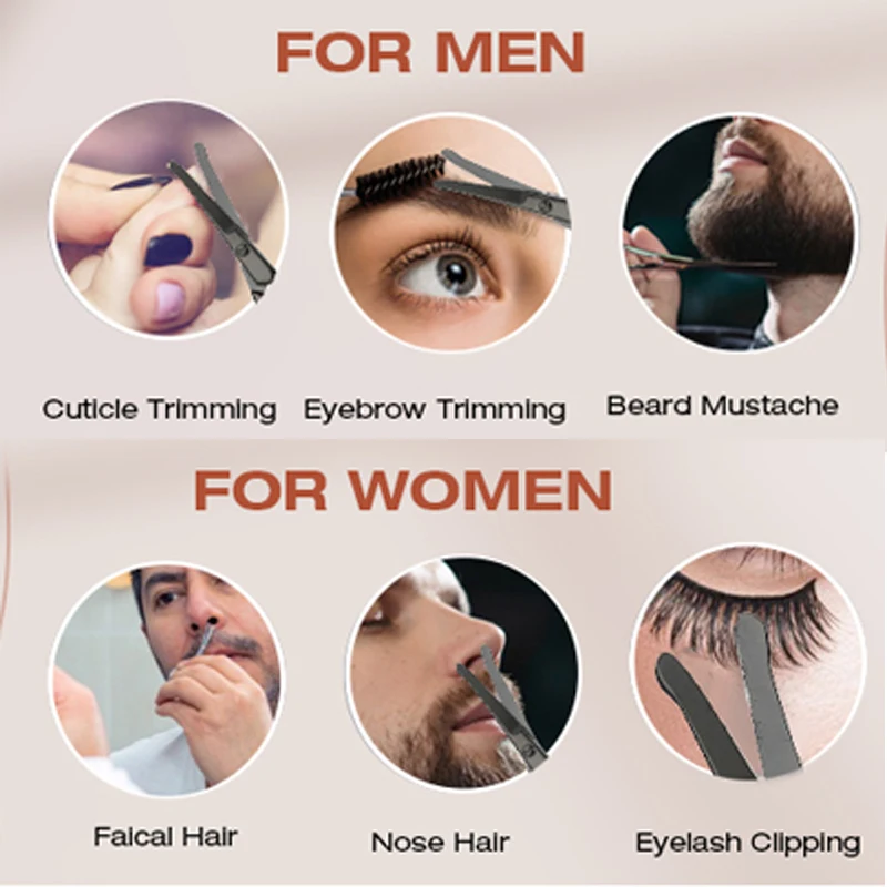 1 قطعة مقص شعر الأنف الآمن برأس مستدير أسود للجنسين (لا تؤذي الأنف) #2