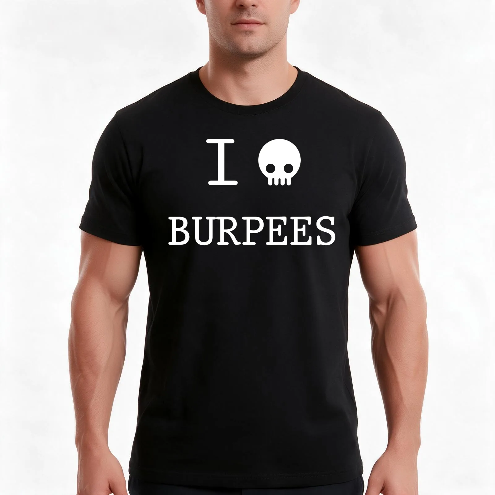 I hate burpees T-Shirt, Summer Casual Cotton Tee, Oversized Streetwear Tops, Vintage Graphic Print, Loose Fit Short Sleeve