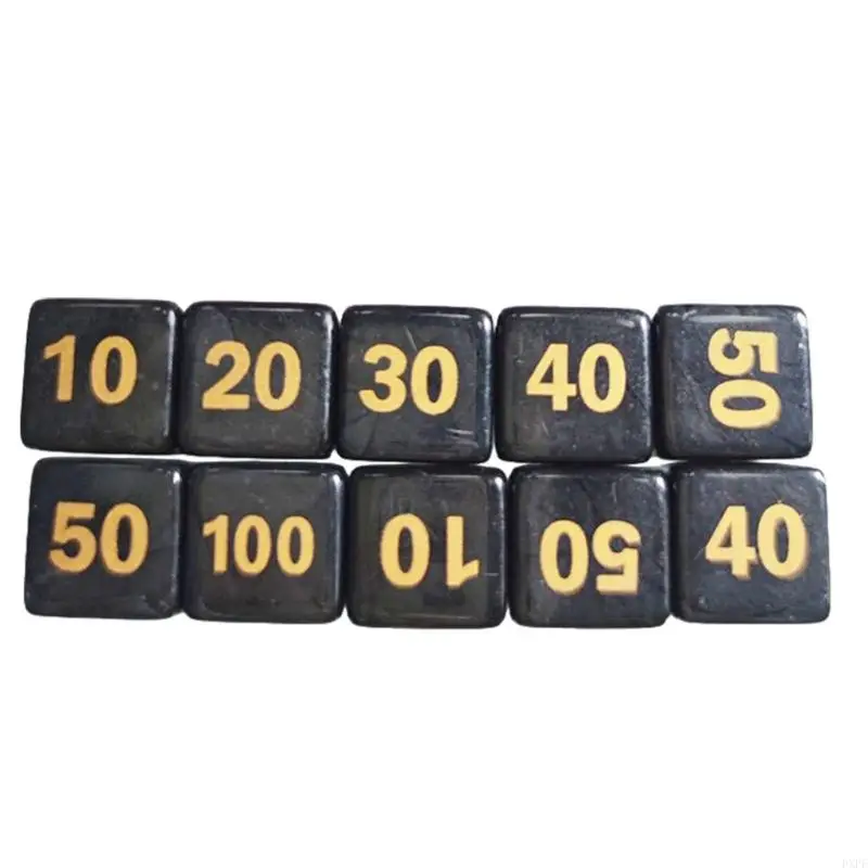 PXPF 10Pcs 6 Sided Game Dices 14mm Round Corner Dices Set for Table Dices Game, Math Teaching Colorful Six Sided Dices Cubes