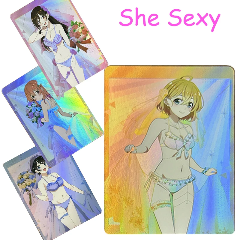 

She Sexy Lonely Rock Card DIY Bright Gold Card Ganyu Ichinose Chizuru Ijichi Nijika Boys Anime Collectible Card Birthday Present