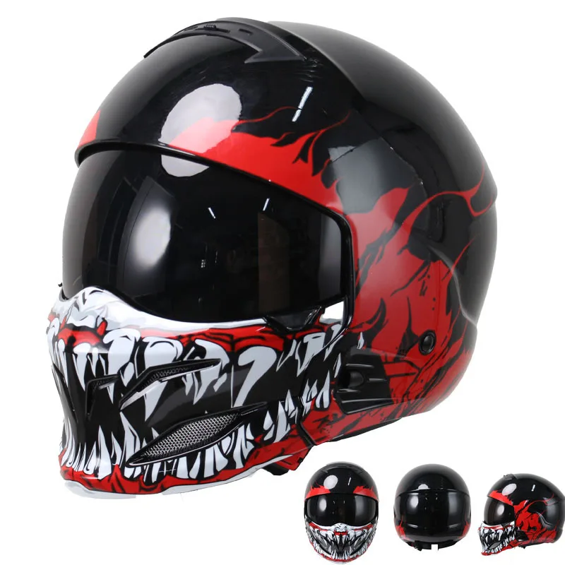 Scorpion Retro Motorcycle Helmet Removable Front Module Transparent Lens Multiple Sizes Safety Casco Moto Vintage motocross