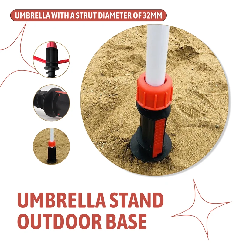 MAKE-пляжный зонт, песчаный якорь, открытый кемпинг, трава, шнек, спиральная подставка, держатель для хранения, сверхмощный патио, лужайка, домашний сад