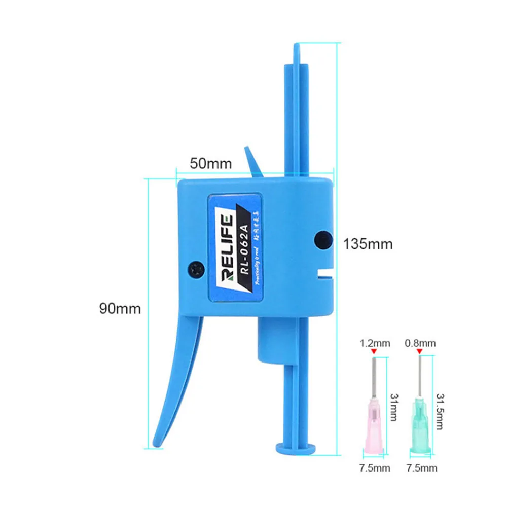 RL-062A Manual Glue Gun Mobile Phone Repair Motherboard Welding Oil Syringe Booster Easy to Drain Push Rod Supercharger Tool