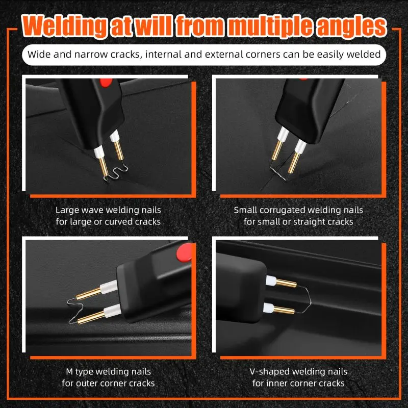 2 In 1 Plastic Welder Kit 100W Portable MINI Hot Plastic Crack Repair Tool Repair Of Automobile Bumper 200 Welding Nails