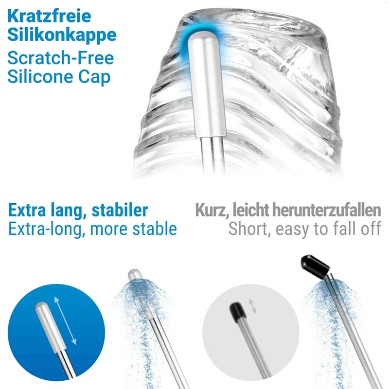 Portabottiglie per lavastoviglie inserto per lavastoviglie per Sodastream Crystal e Duo con tappo in Silicone esteso, 26.7 Cm 5 pezzi