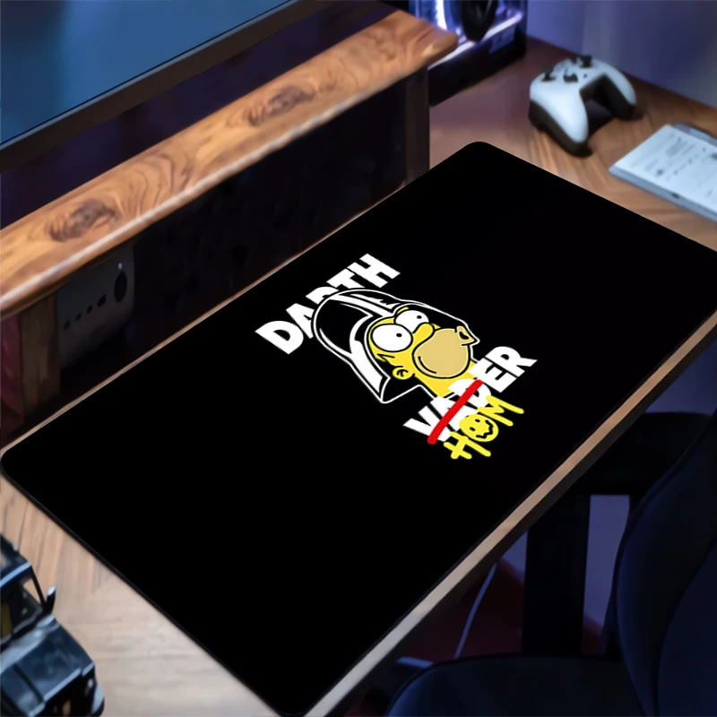 

Mouse Pad Extended Gaming S-simpson Mousepad With Stitched Edges Desk Mat Non-Slip Base Computer Keyboard Pad For Laptop
