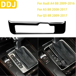 For Audi A4 B8 2009-2016 A5 B8 2008-2017 Q5 8R 2009-2017 Car Accessories Black Interior Gear function Frame Trim Sticker Plastic