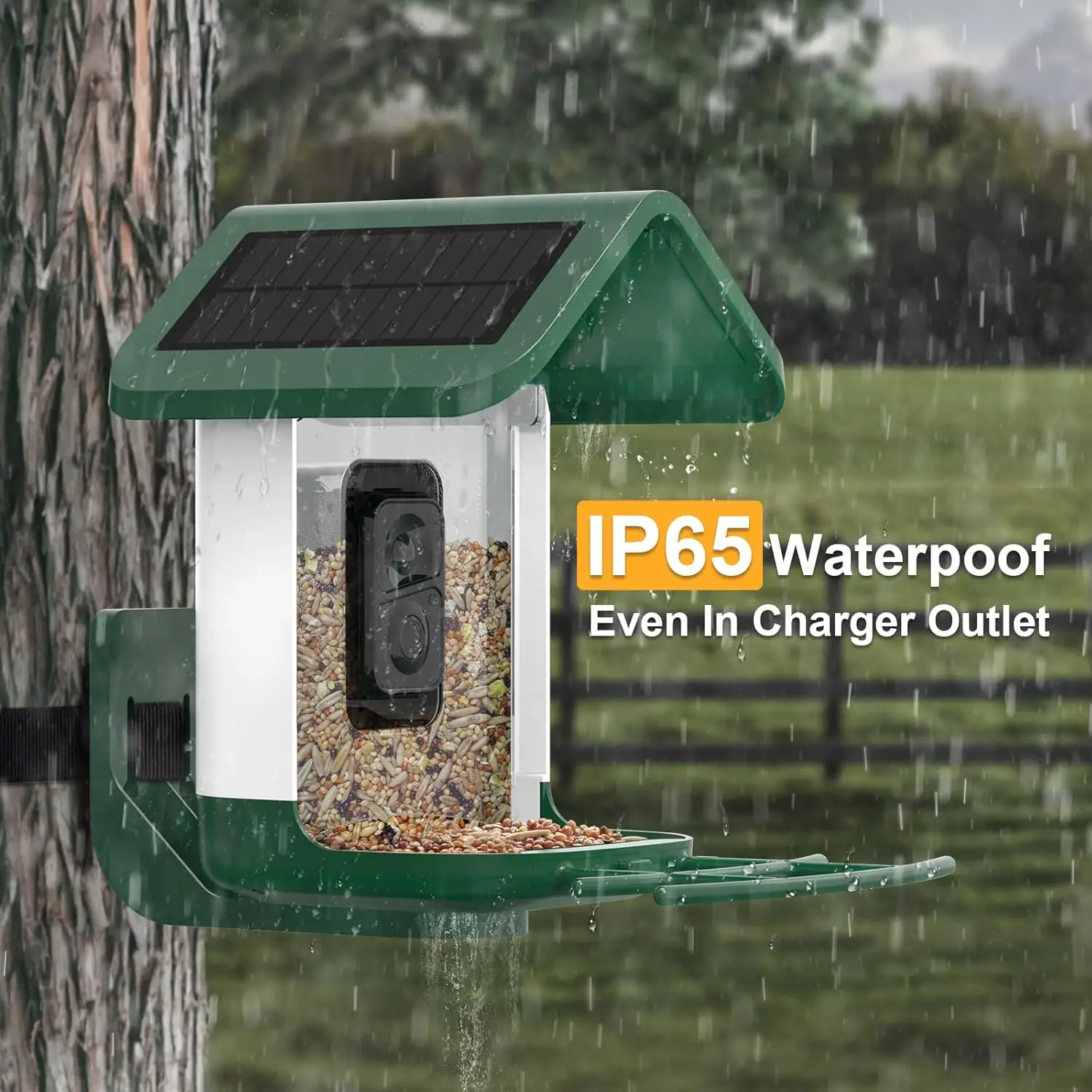 

Bird Feeder with Camera Solar Powered: Onlyfly Smart Camera Bird Feeder for Backyard-2K AI Identify Auto Capture Bird Video Live