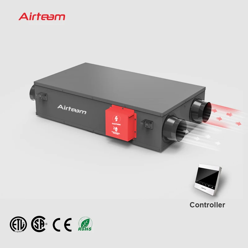 

AQR-10DS-250A Центральный потолочный тип Вентиляционная система с восстановлением энергии Рекуператор свежего воздуха HRV/ERV Бытовая система HVAC