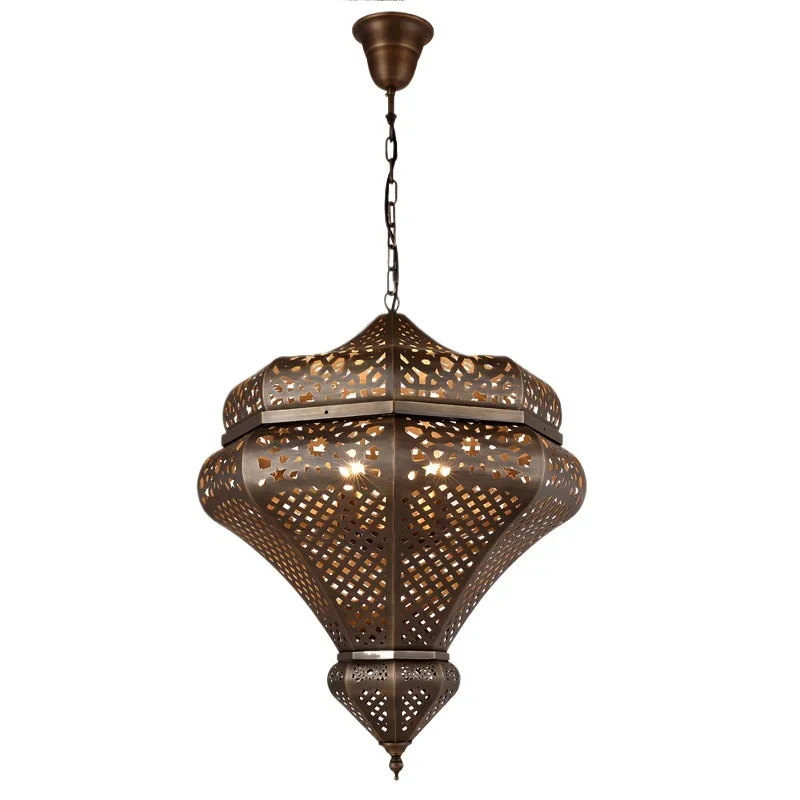 

American country chandelier simple restaurant chandelier decoration retro copper chandelier