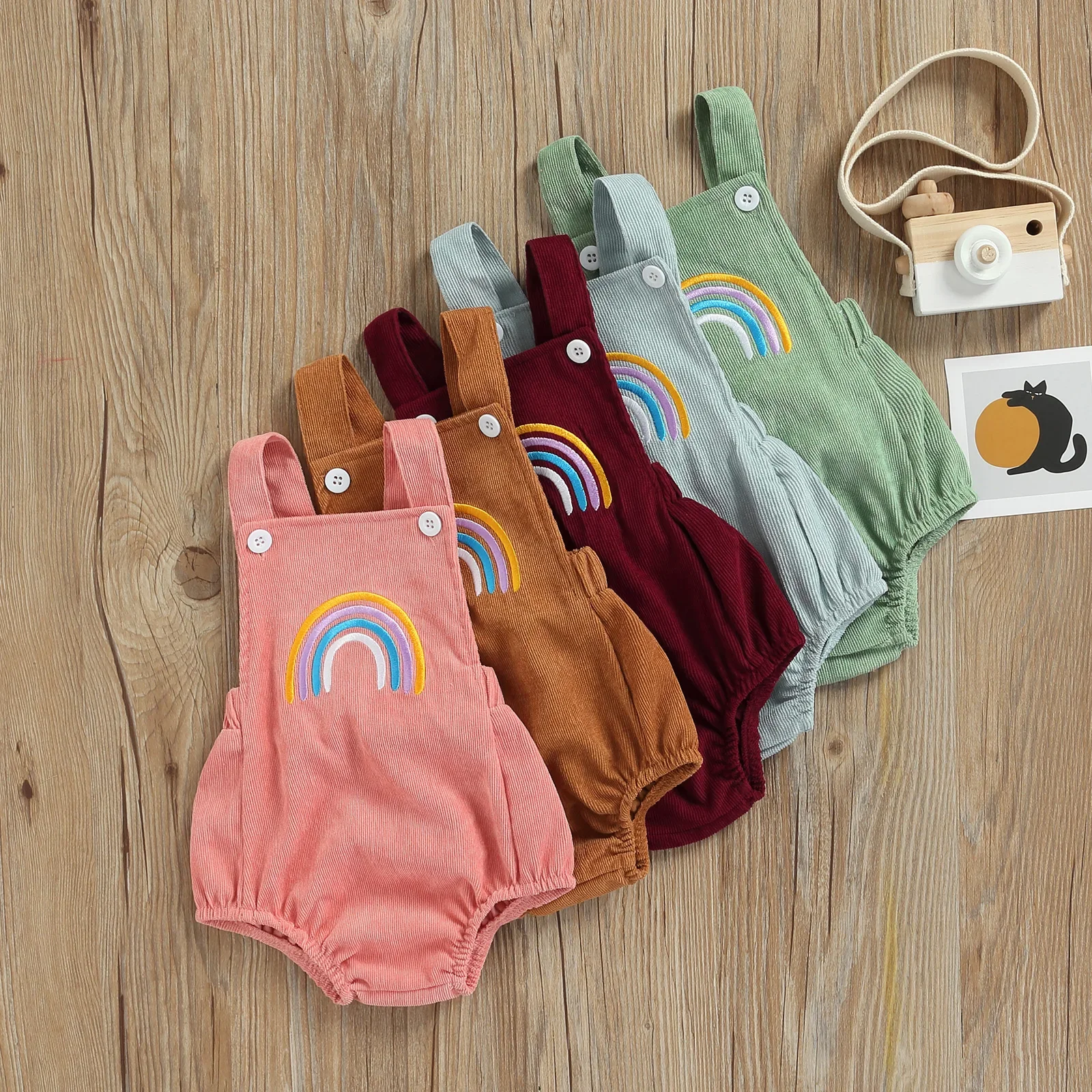 Rainbow Newborn Baby Bodysuit Romper Short Clothes – Colorful Infant Outfit